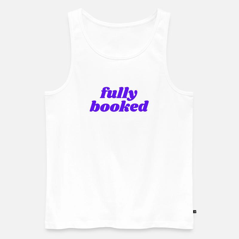 fully booked - Männer Premium Bio Tank Top - Weiß