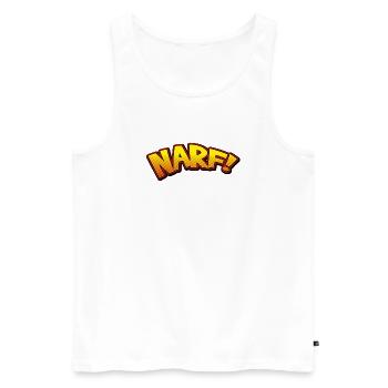 NARF! - Männer Premium Bio Tank Top - Weiß - Vorne - Michal (187cm)