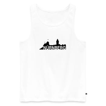 Nuremberg - roil © - Nuremberg avec la silhouette - Débardeur bio Premium Homme - blanc - Devant - Michal (187cm)