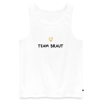 Équipe mariée coeur doré enterrement de vie de garçon - Débardeur bio Premium Homme - blanc - Devant - Michal (187cm)