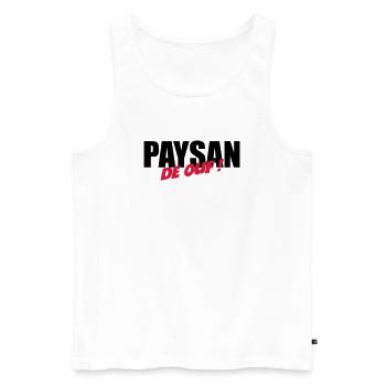 Paysan de ouf ! - Débardeur bio Premium Homme - blanc - Devant - Michal (187cm)