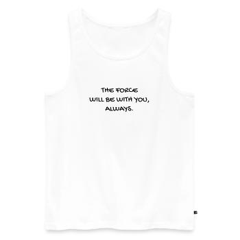 Cinéma / Citation / Série télé / Geek - Débardeur bio Premium Homme - blanc - Devant - AI Model Male 178 light (178cm)