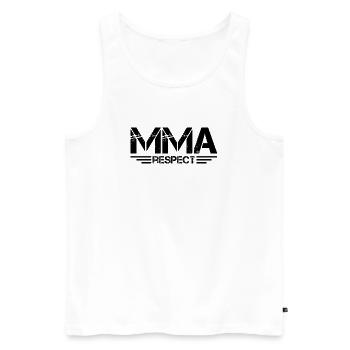 MMA Respect Arts Martiaux Combattant Symbole Icône Équipe - Débardeur bio Premium Homme - blanc - Devant - Michal (187cm)