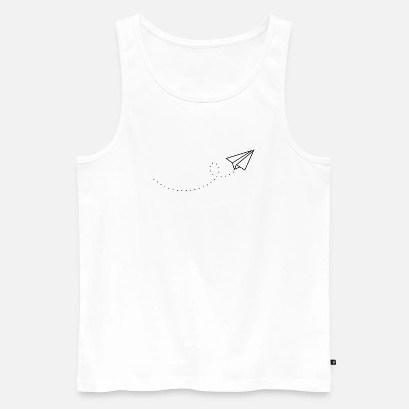 Paperplane - Männer Premium Bio Tank Top - Weiß