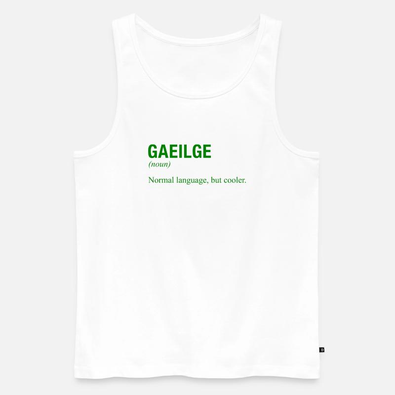 IRISH Language Irland Ireland Irisch - Männer Premium Bio Tank Top - Weiß