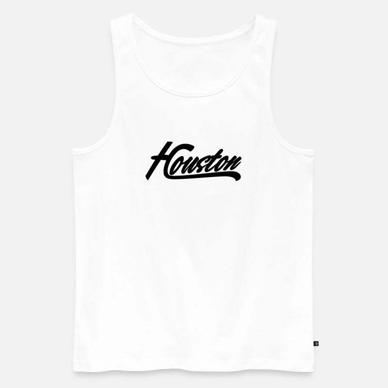 houston shirt - Männer Premium Bio Tank Top - Weiß