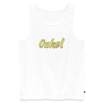 Kosename Onkel 3DStyle - Männer Premium Bio Tank Top - Weiß - Vorne - AI Model Male 178 light (178cm)