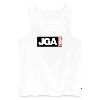 Bachelor Party Crew - Emblem - Men's Premium Organic Tank Top - white - Front - Michal (187cm)