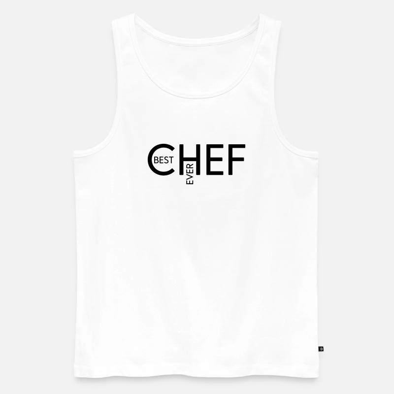 Best Chef ever - Männer Premium Bio Tank Top - Weiß