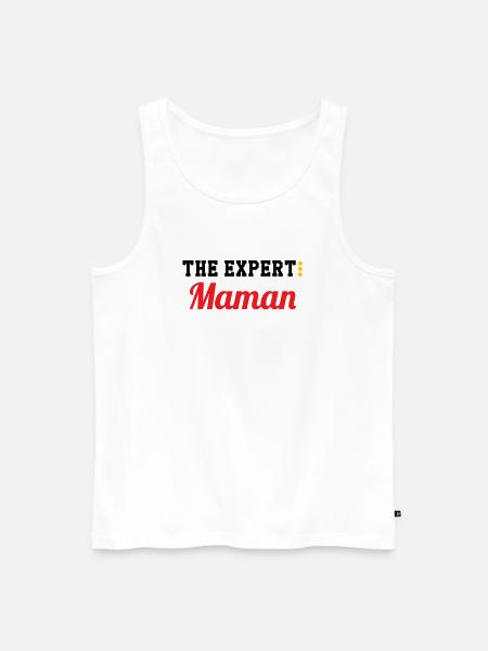 Maman l'experte - Débardeur bio Premium Homme - blanc