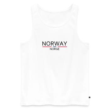 Norvège - Norvège - Norvège - Drapeau - Scandinavie - Débardeur bio Premium Homme - blanc - Devant - AI Model Male 178 light (178cm)