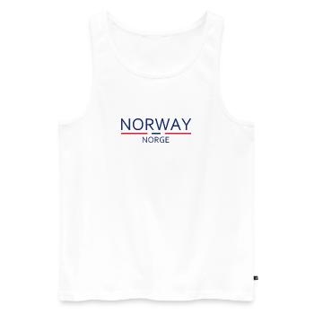 Norvège - Norvège - Norvège - Drapeau - Scandinavie - Débardeur bio Premium Homme - blanc - Devant - AI Model Male 178 light (178cm)