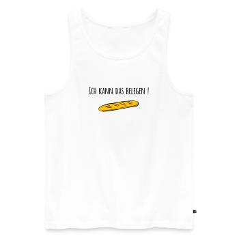 Baguette - Men's Premium Organic Tank Top - white - Front - Michal (187cm)