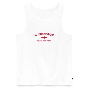 Erbe des Warrington Cross - Männer Premium Bio Tank Top - Weiß - Vorne - AI Model Male 178 light (178cm)