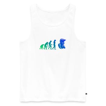 Attention motocross fans, simple statement - Men's Premium Organic Tank Top - white - Front - Michal (187cm)