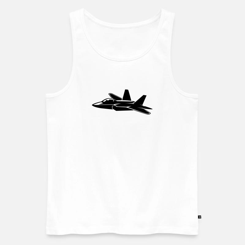 Flugzeug - Männer Premium Bio Tank Top - Weiß