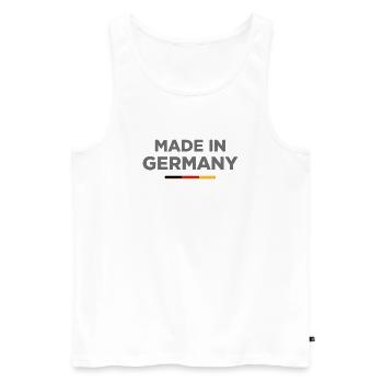 Made in Germany Shirt - Men's Premium Organic Tank Top - white - Front - AI Model Male 178 light (178cm)