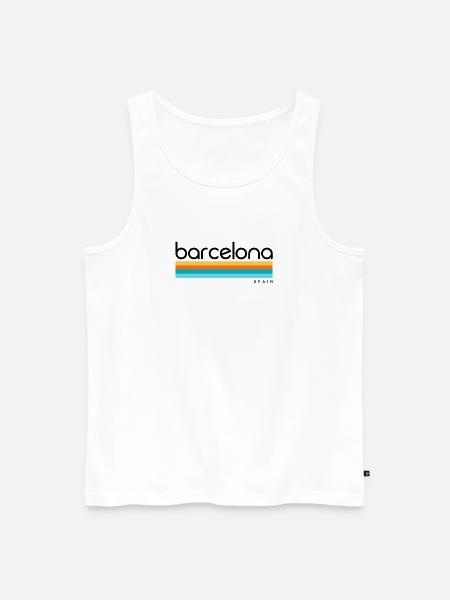 Barcelona - Spain - Spanien - Espana - Männer Premium Bio Tank Top - Weiß