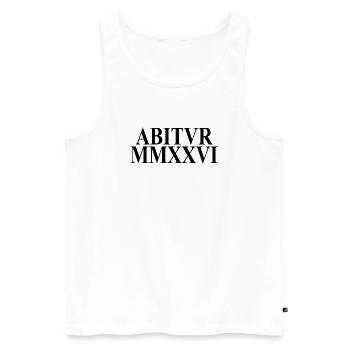 Abitur 2026 - Abitur - Roman numerals - Latin - Men's Premium Organic Tank Top - white - Front - Michal (187cm)