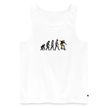 Evolution Skateboarder – Grunge Skate Design - Männer Premium Bio Tank Top - Weiß - Vorne - AI Model Male 178 light (178cm)