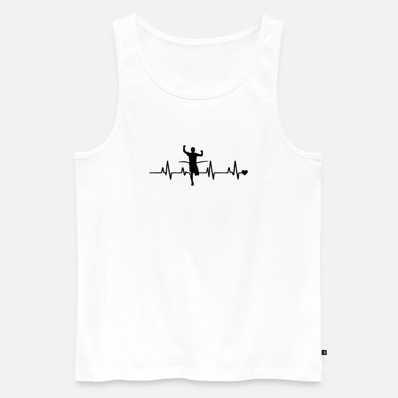 läufer - Männer Premium Bio Tank Top - Weiß