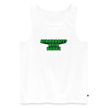 Atomkraft? Nein danke - Männer Premium Bio Tank Top - Weiß - Vorne - AI Model Male 178 light (178cm)