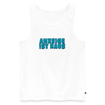 Anzeige ist raus - Männer Premium Bio Tank Top - Weiß - Vorne - AI Model Male 178 light (178cm)