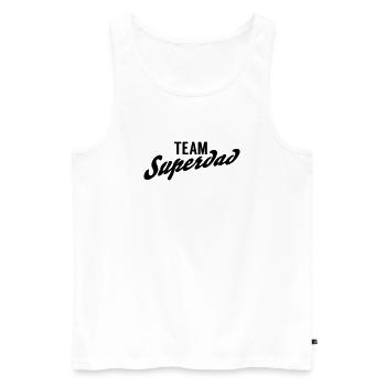Team Superdad - Männer Premium Bio Tank Top - Weiß - Vorne - Michal (187cm)