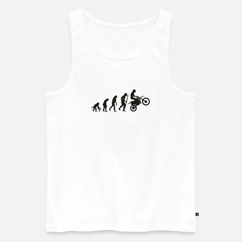 Evolution motorcycling - Männer Premium Bio Tank Top - Weiß