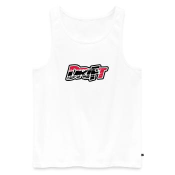 Drift Motorsport - Männer Premium Bio Tank Top - Weiß - Vorne - AI Model Male 178 light (178cm)