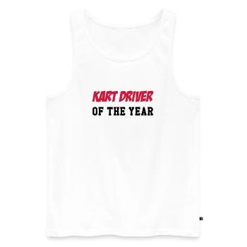 Go-Kart / Karting / Kart / Fahrer - Männer Premium Bio Tank Top - Weiß - Vorne - AI Model Male 178 light (178cm)