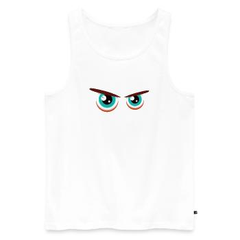 Intense gazes with tense facial expressions - Men's Premium Organic Tank Top - white - Front - AI Model Male 178 light (178cm)