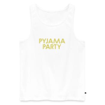 PAJAMA PARTY Bathrobe - Men's Premium Organic Tank Top - white - Front - AI Model Male 178 light (178cm)