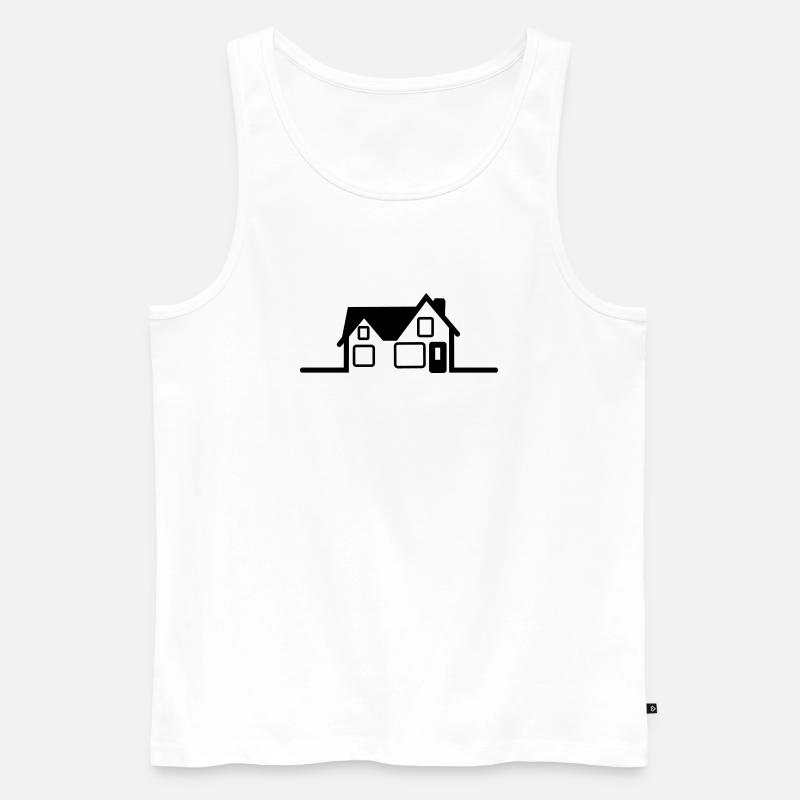 Logo des Hauses - Männer Premium Bio Tank Top - Weiß