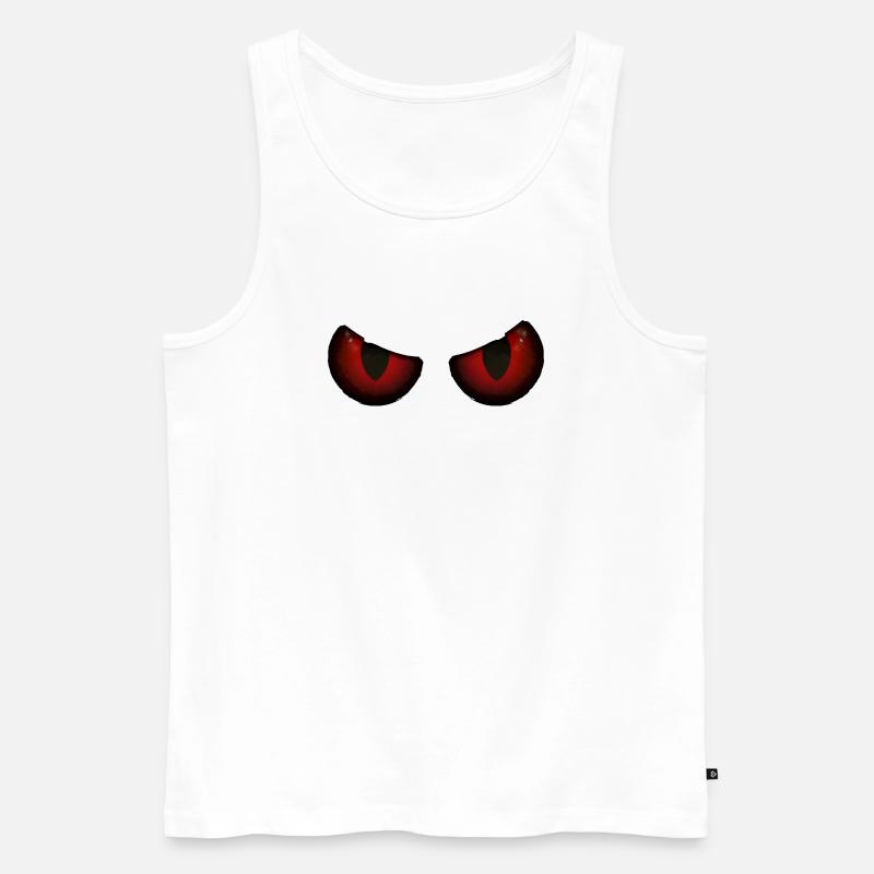 Rotäugige Glut - Männer Premium Bio Tank Top - Weiß