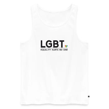 Pride Month - Equality Hurts No One - Men's Premium Organic Tank Top - white - Front - Michal (187cm)