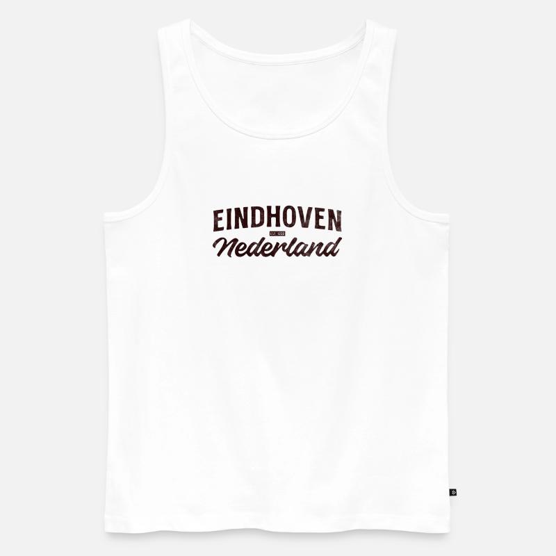 Eindhoven Nederland Script Logo - Männer Premium Bio Tank Top - Weiß
