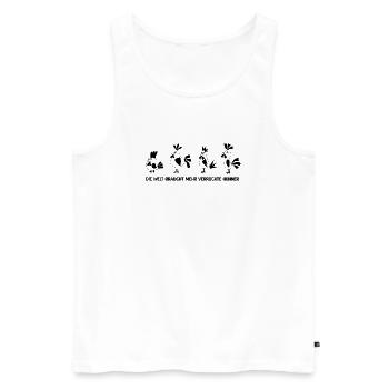 Chickens Saying - Men's Premium Organic Tank Top - white - Front - Michal (187cm)