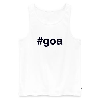 Goa Hashtag - Männer Premium Bio Tank Top - Weiß - Vorne - Michal (187cm)