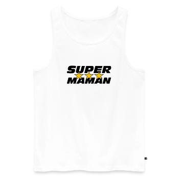 Super Mom - Mother's Day - Men's Premium Organic Tank Top - white - Front - Michal (187cm)