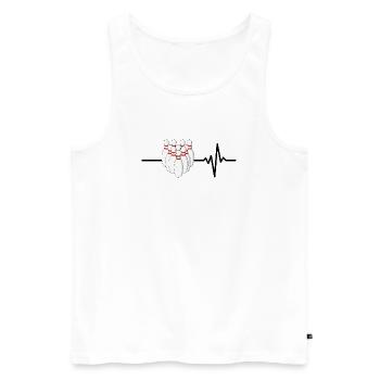 Bowling is my life, heartbeat, strike - Men's Premium Organic Tank Top - white - Front - Michal (187cm)