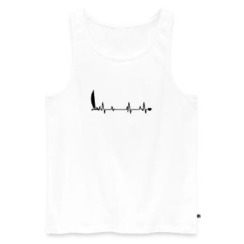 segelboot - Männer Premium Bio Tank Top - Weiß - Vorne - AI Model Male 178 light (178cm)