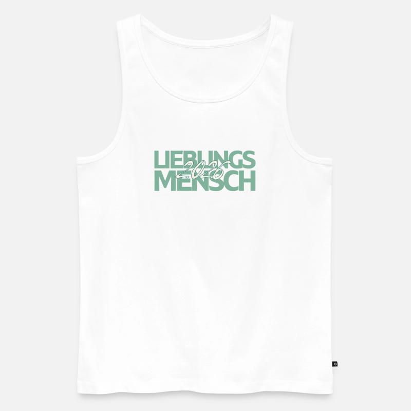 Lieblingsmensch 2026 Mint Script - Männer Premium Bio Tank Top - Weiß