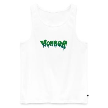 Horror Blau-Grün-Tropfen - Männer Premium Bio Tank Top - Weiß - Vorne - AI Model Male 178 light (178cm)