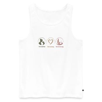 Verstehen Verbindung Veränderung Trio - Männer Premium Bio Tank Top - Weiß - Vorne - Michal (187cm)