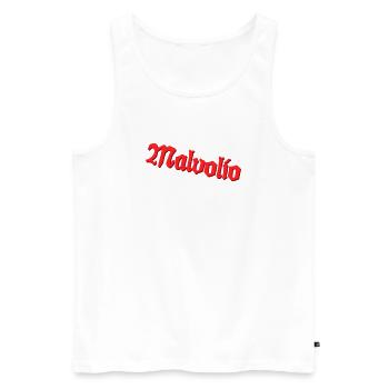 Malvolio - Männer Premium Bio Tank Top - Weiß - Vorne - Michal (187cm)