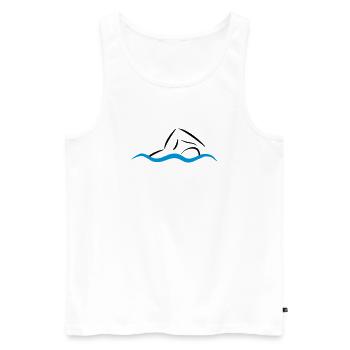 nage - Débardeur bio Premium Homme - blanc - Devant - Michal (187cm)