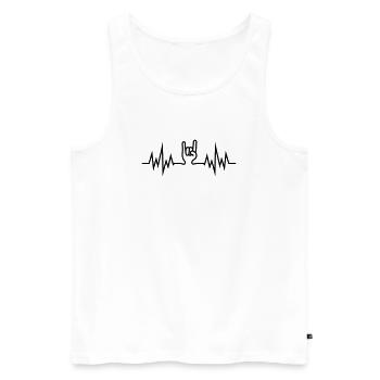 heavy_metal_hand - Débardeur bio Premium Homme - blanc - Devant - Michal (187cm)