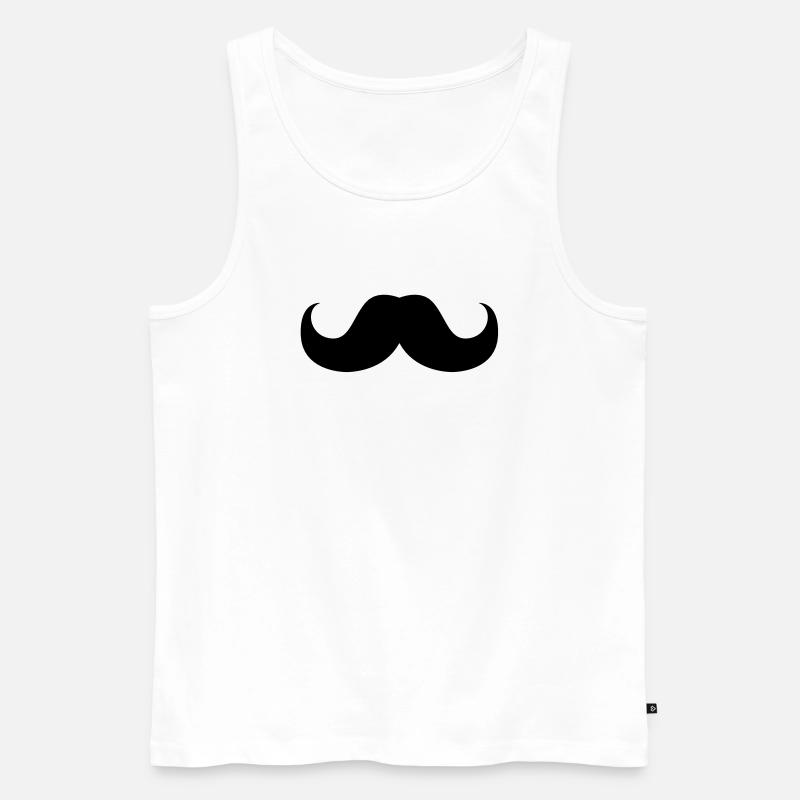 moustaches schnurbart bart - Männer Premium Bio Tank Top - Weiß