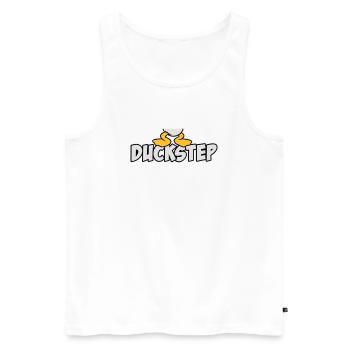 Duckstep (Dubstep) - Débardeur bio Premium Homme - blanc - Devant - AI Model Male 178 light (178cm)